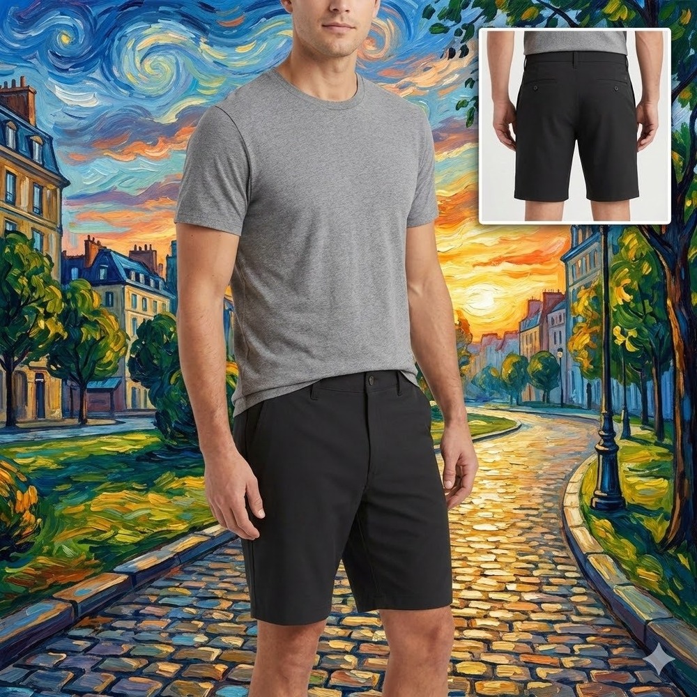 Levis XX Chino Tech Shorts Mens 36 Black Standard Fit High Stretch New 001KE0003